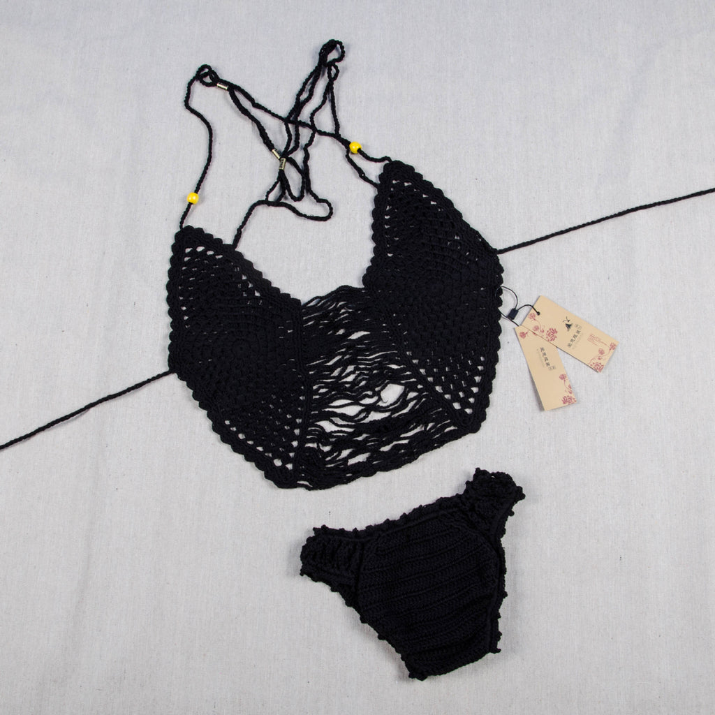 Handmade Crochet Sexy Hollow Women's Swimsuit Set