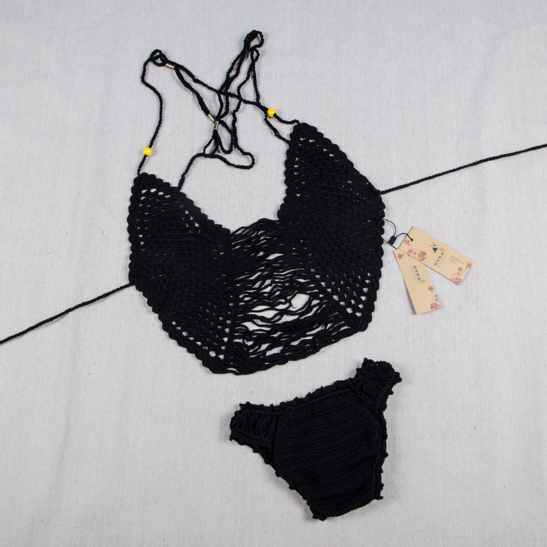 Handmade Crochet Sexy Hollow Women's Swimsuit Set
