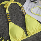 Metal Chain Bikini with Strap Design