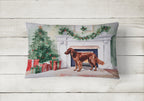 Irish Setter Christmas Throw Pillow