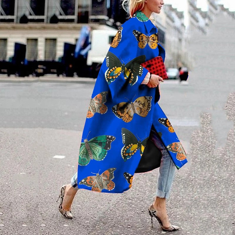 Women's Printed Loose Fit Windbreaker Jacket