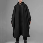 Hooded Loose Fit Punk Cloak Coat for Men
