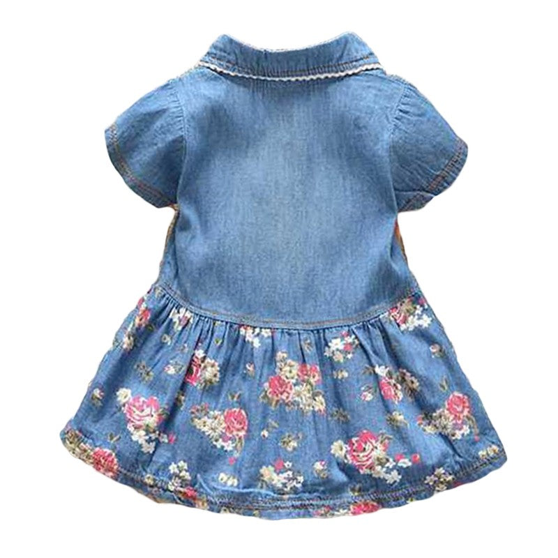 Girls' Denim Dungaree Dress for Spring & Summer