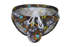 Men's Printed Bikini Swim Briefs