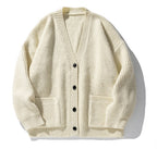 Chic Loose Knitted Jacket for Men's Fashion