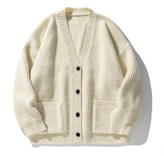 Chic Loose Knitted Jacket for Men's Fashion