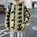 Casual Round Neck Pullover Sweater for Men | Streetwear