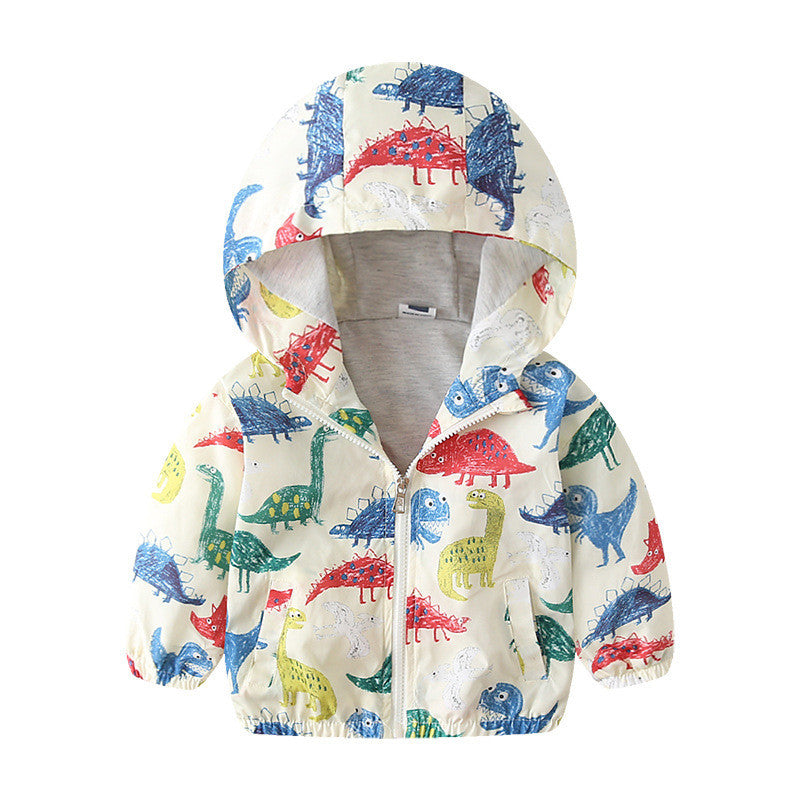 Dinosaur Cartoon Windbreaker Jacket