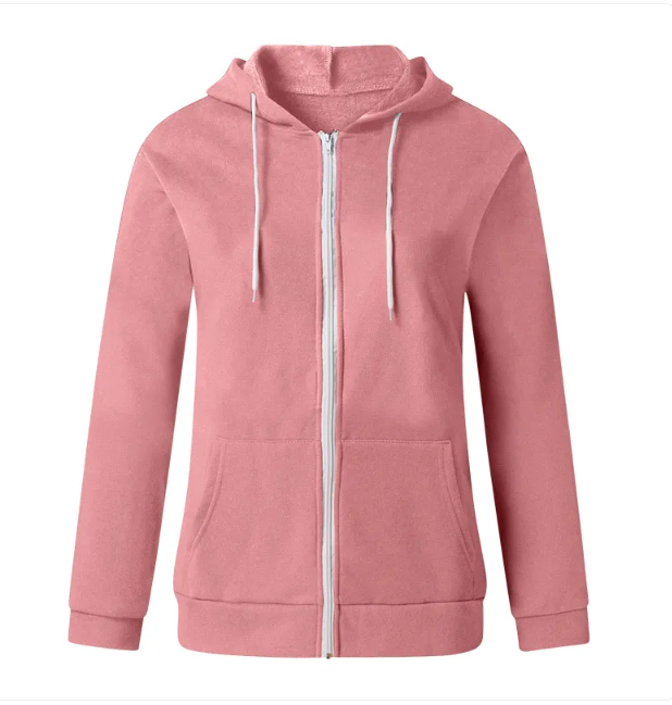 Pocket Drawstring Hooded Zipper Padded Cardigan