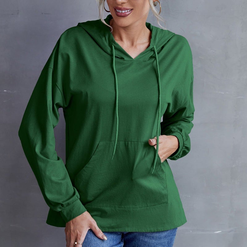 Plus Size Hooded Sweatshirt with Tap Pockets | Streetwear