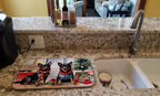 Lancashire Heeler Cozy Christmas Dish Drying Mat