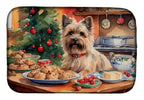 Cairn Terrier Christmas Cookies Dish Drying Mat