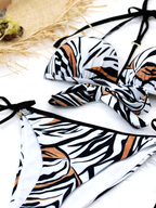 Sexy Women's Leopard Print Two-Piece Bikini Swimsuit