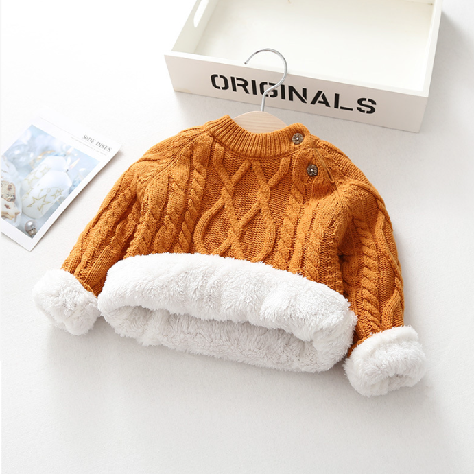 Sweater with Round Neck Knit Design (One Piece)