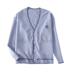 2024 Girls' Long Sleeve V-neck Knitted Sweater Cardigan