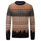 Men's Slim Pullover Sweater in Contrasting Colors | Streetwear