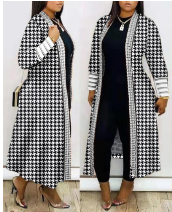 Women's Long Sleeve Printed Cardigan