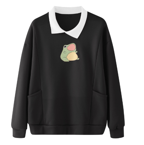 Oversized Collar Thin Pullover for Camping and Outdoors | Streetwear