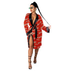 D9452 Women's Loose Sexy Sleepwear Dress & Robe