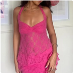 Imcute Halter Lace Sheer Crop Top for Women (One Piece)