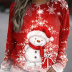 Printed Women's Long-sleeved Round Neck Sweater
