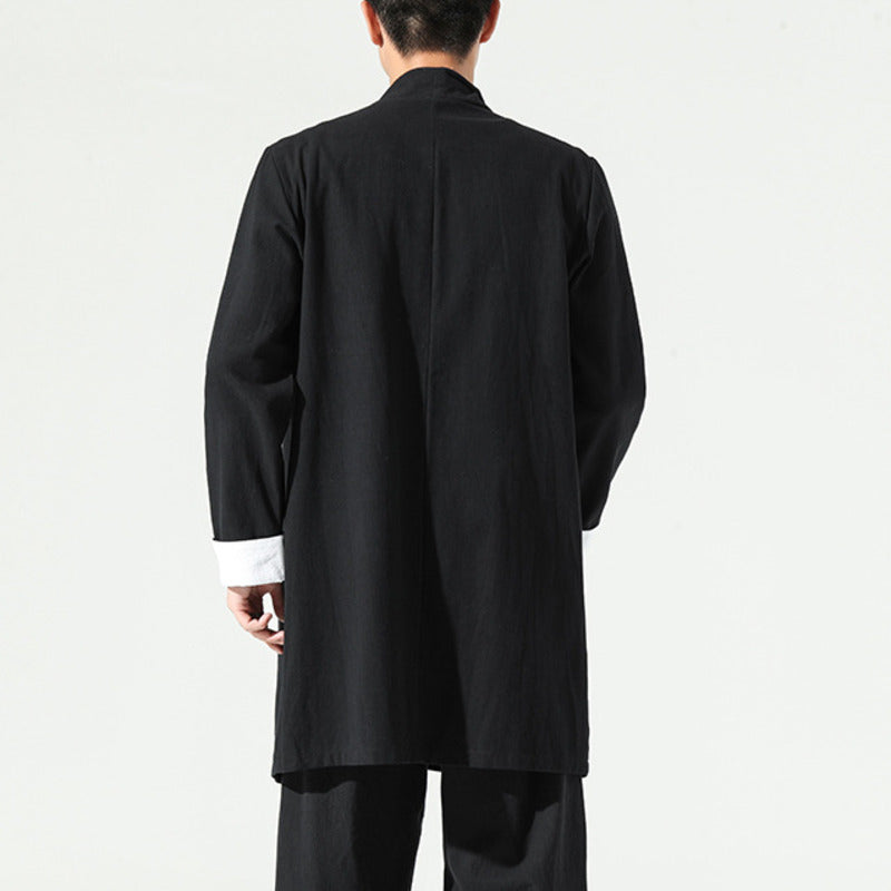 Men's Vintage Loose Kimono Jacket in Black, Blue, Green
