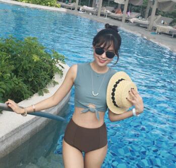 Women's Bikini Set with Front Tie for Beach Wear