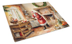 Cookies with Santa Claus Glass Cutting Board