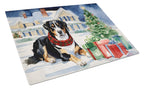 Entlebucher Mountain Dog Cozy Christmas Glass Cutting Board