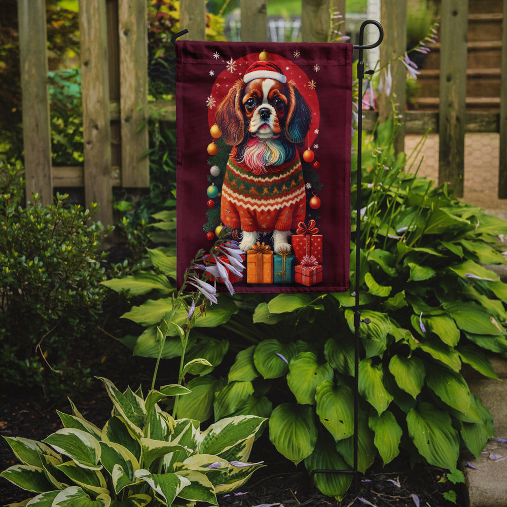 English Toy Spaniel Holiday Christmas Garden Flag