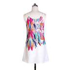 Floral Print A-Line Dress with Spaghetti Straps