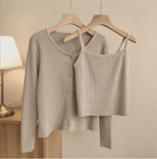 Slim Cardigan Set with Tank Top (One Set)