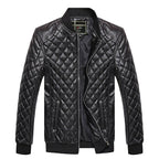 Faux Leather Stitched Motorcycle Jacket