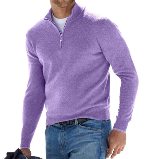 Basics™ Men's Cashmere Zip Sweater (Single Item)