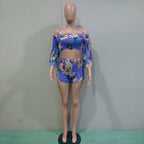 2019 Women's Casual Top and Shorts Beach Set