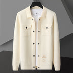 Trendy Men's Knitted Jacket - Korean Casual Cardigan