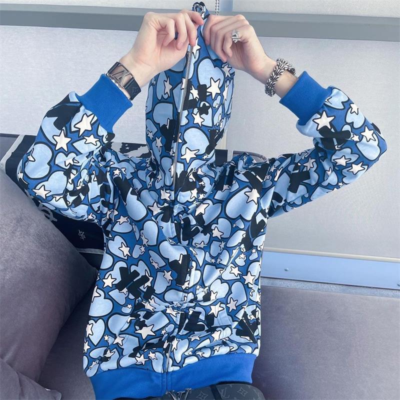 Trendy Zipper Loose Sweater Jacket for Men and Women