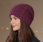 Double-Layer Knitted Wool Warm Fashion Hat | Embroidered Cap