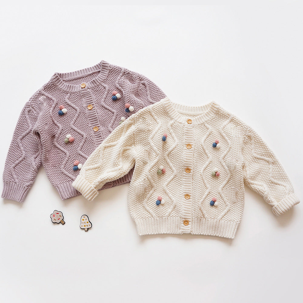 Hand-Crochet Knit Cardigan for Children