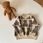 Unisex Cartoon Bear Sweater for Kids