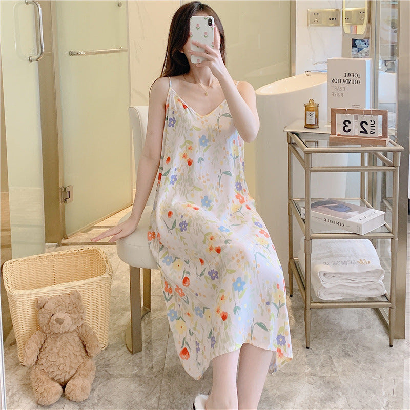 Cotton Silk Summer Nightgown for Women in Plus Size