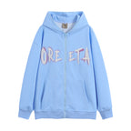 Embroidered Teddy Bear Ear Hooded Wool Coat | Streetwear