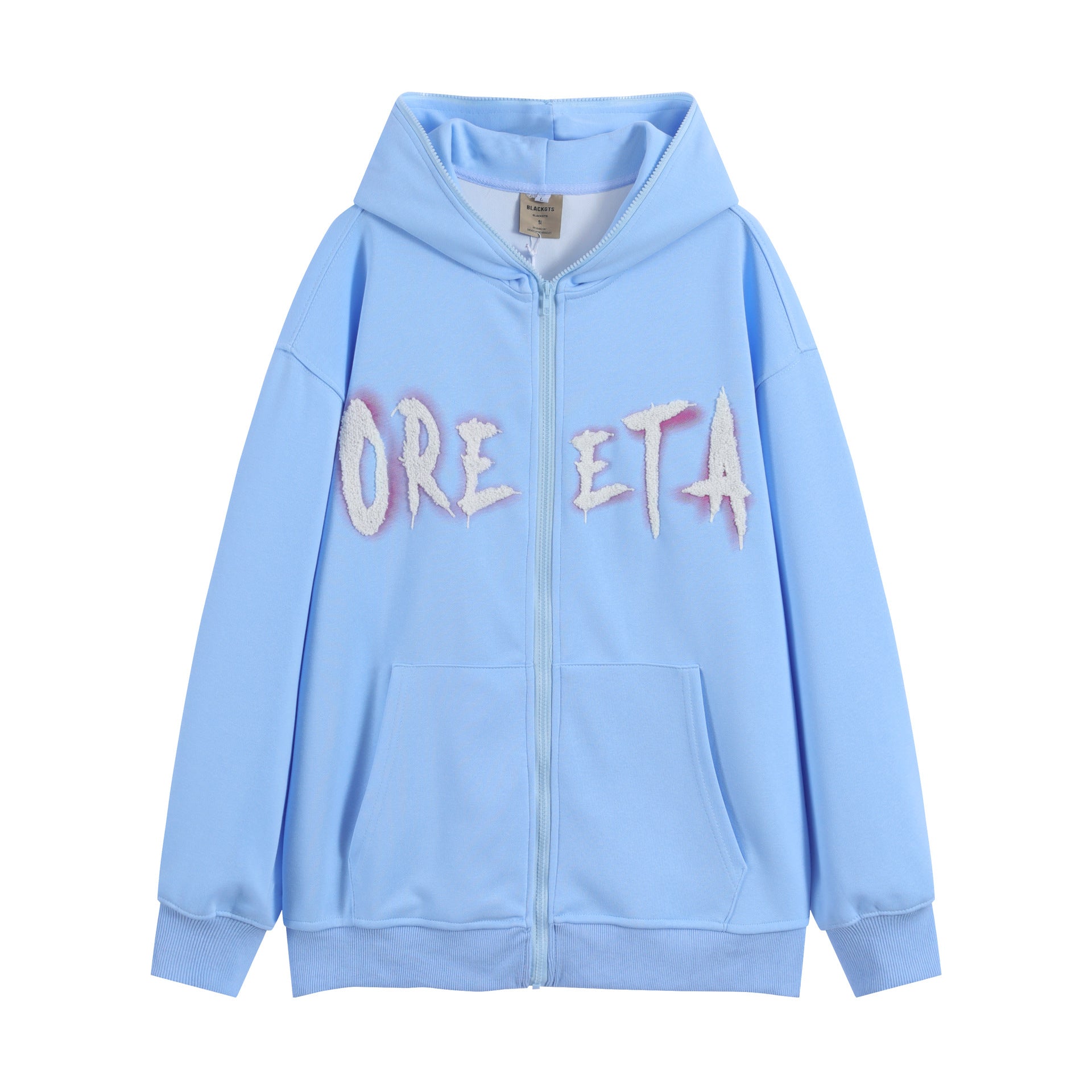 Embroidered Teddy Bear Ear Hooded Wool Coat | Streetwear