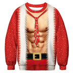 Men's Santa Claus Print Long Sleeve Pullover Sweater | Streetwear