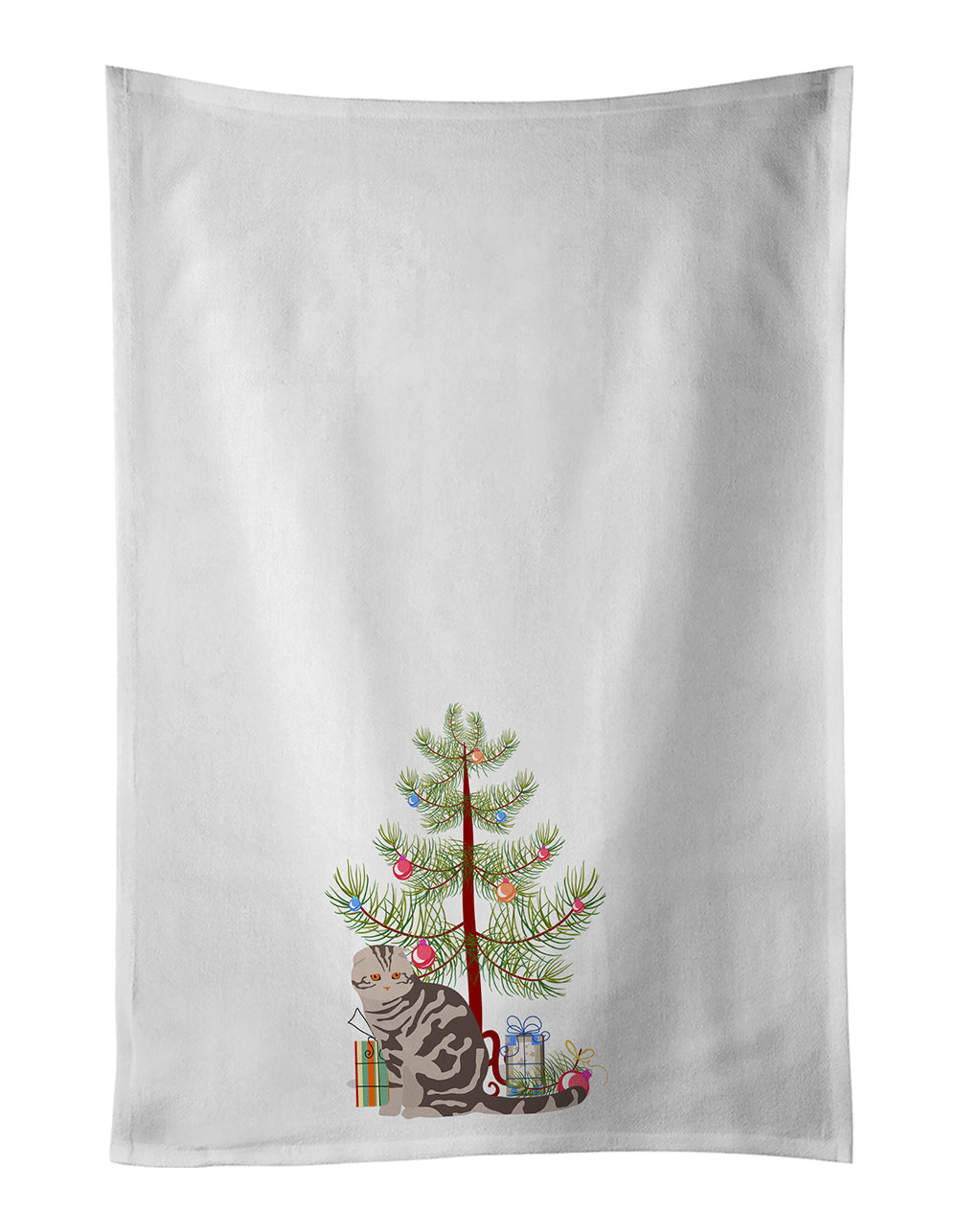 Foldex Exotic Fold Cat Christmas Kitchen Towel Set of 2