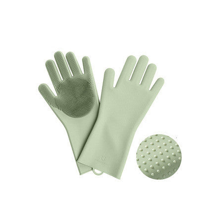 Thickened Silicone Rubber Kitchen Cleaning Gloves