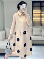 Korean Style Over-the-Knee Temperament Coat