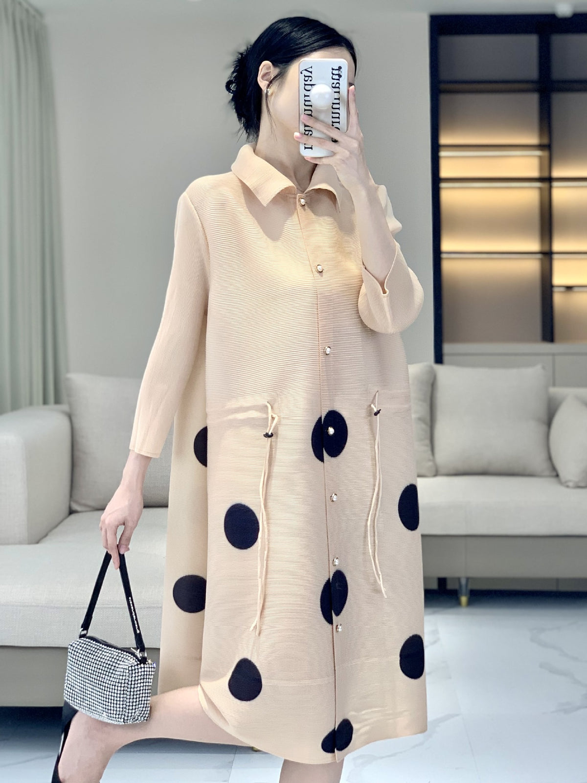 Korean Style Over-the-Knee Temperament Coat