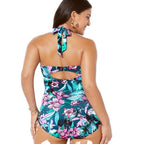 Plus Size Women's Floral One-Piece Swimsuit