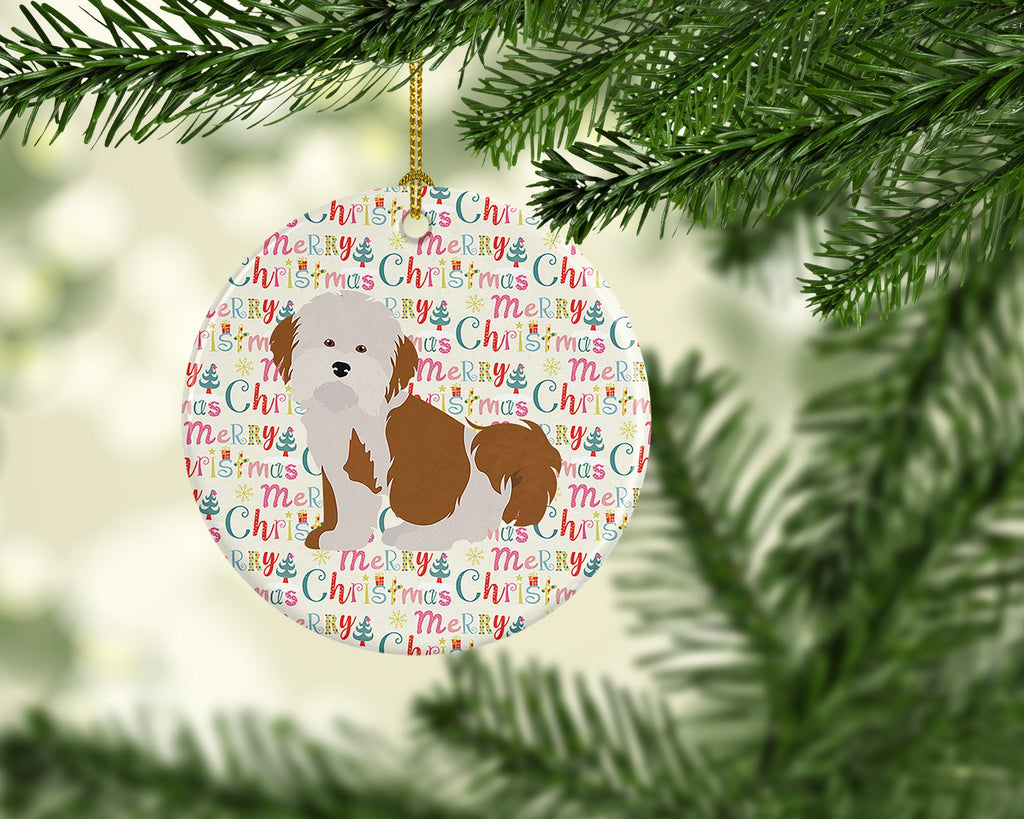Havanese #2 Merry Christmas Ceramic Ornament